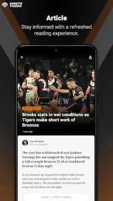 Wests Tigers android App screenshot 2